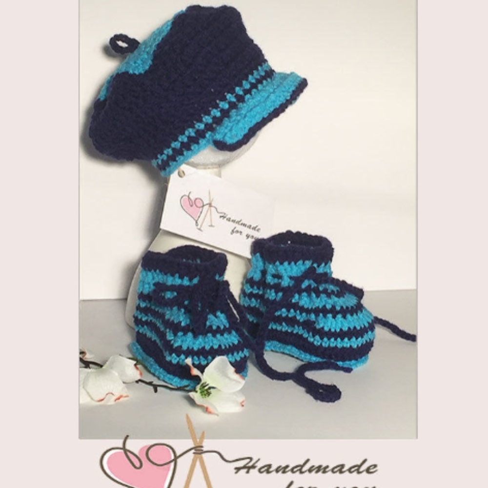 NWT Hand made in Europe - Artisan Baby set 6-9mo